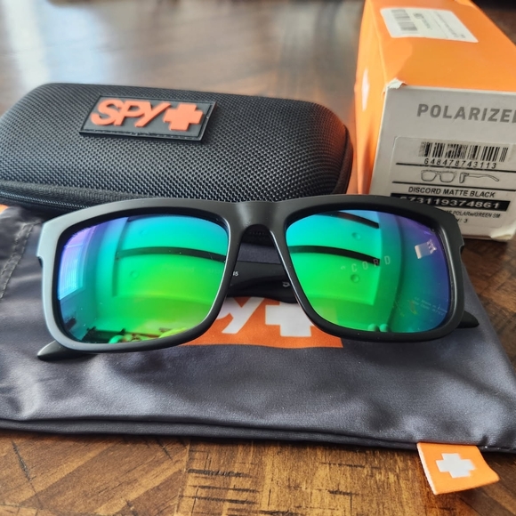 SPY+ Discord Matte Black Polarized Sunglasses - Picture 1 of 5